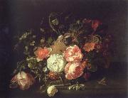 Rachel Ruysch flowers and lnsects oil on canvas